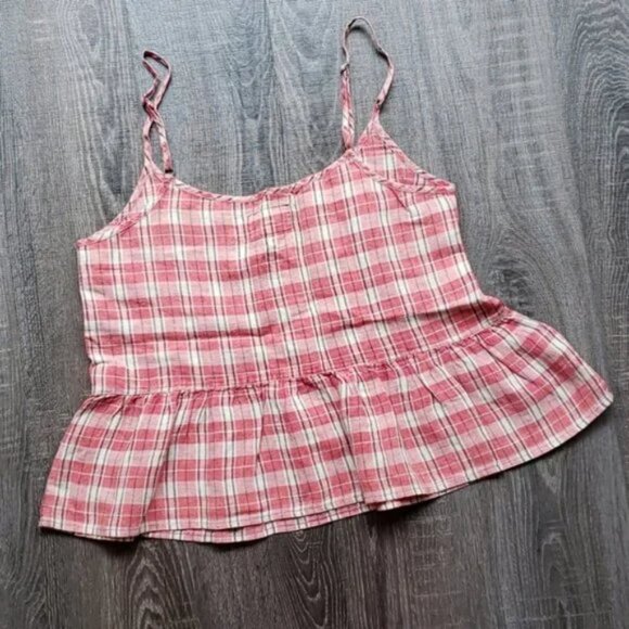 Current/Elliott LINEN blend Peplum Tank Top - Picture 3 of 4